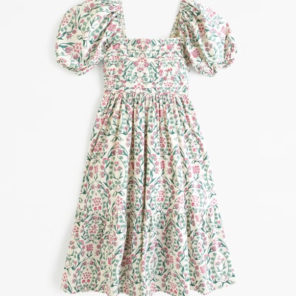 Abercrombie & Fitch Dresses & Skirts - The A&F Emerson Poplin Puff Sleeve Midi Dress